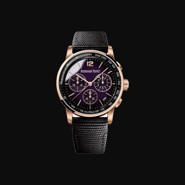 Code 11.59 Rose Gold Lacquered Purple Dial